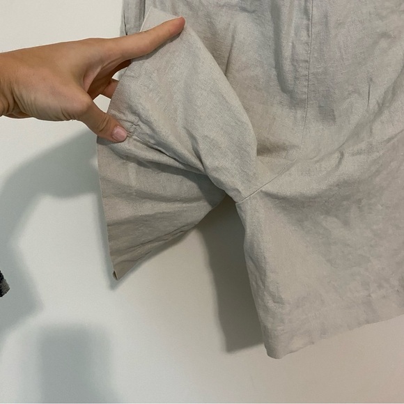 Rachel Zoe Tan Linen Blend High Waist Shorts size 10 - Picture 7 of 8